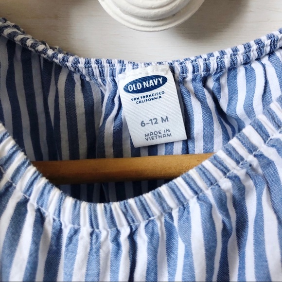 Old Navy Blue Striped Jumpsuit Size 6-12 Months - Picture 3 of 3